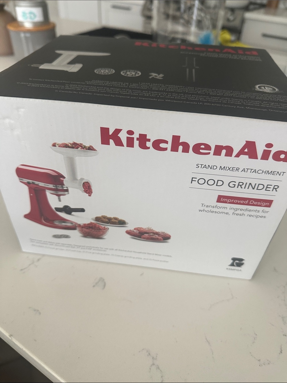 KitchenAid White Stand Mixer Food Grinder Attachment